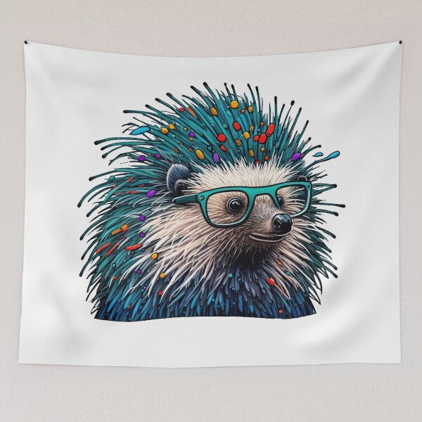 Item preview, Hedgehogs,spiny,atelerix,porcupine,cute,tenrec,shrew,mole,echidna,armadillo,ptrickly,small,glasses designed and sold by artyficial-.