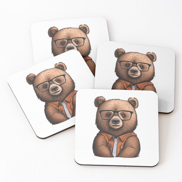 Item preview, Nerdy Brown bear designed and sold by artyficial-.
