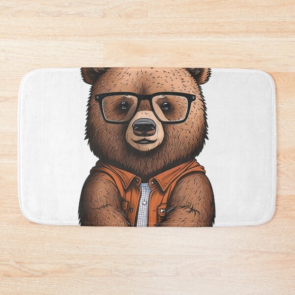Item preview, Nerdy Brown bear designed and sold by artyficial-.