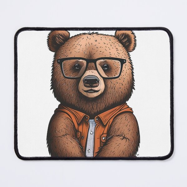 Item preview, Nerdy Brown bear designed and sold by artyficial-.