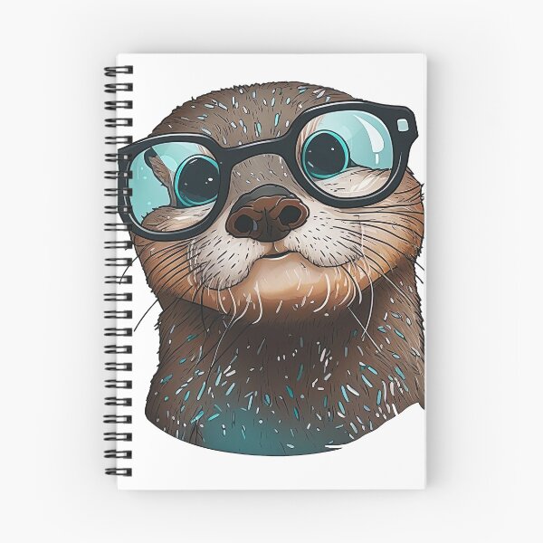 Item preview, otter nerd with big glasses designed and sold by artyficial-.