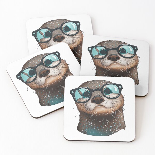 Item preview, otter nerd with big glasses designed and sold by artyficial-.