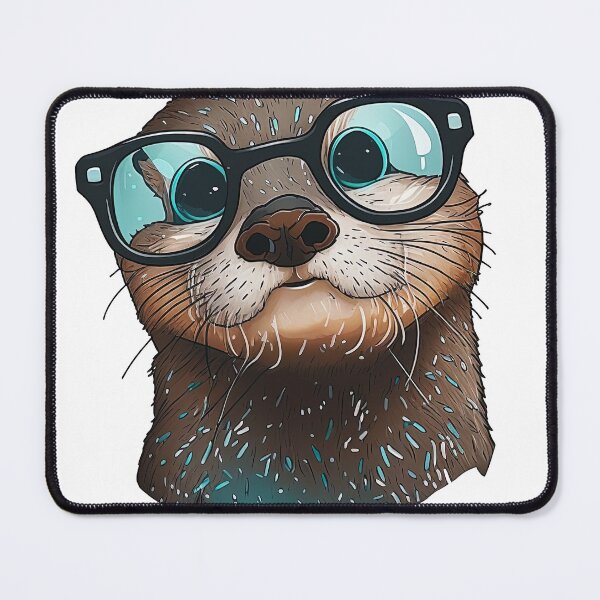 Item preview, otter nerd with big glasses designed and sold by artyficial-.