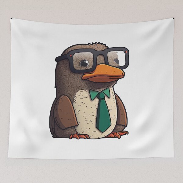 Item preview, Platypus nerd with glasses designed and sold by artyficial-.