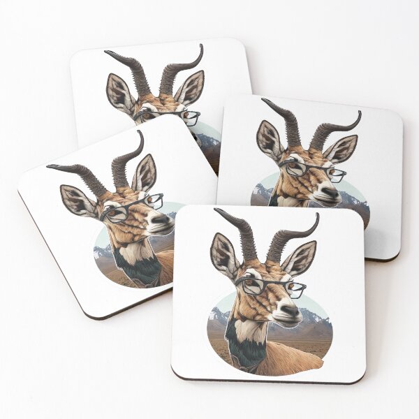 Item preview, Pronghorn nerd with glasses designed and sold by artyficial-.