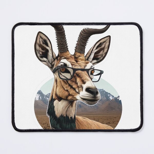 Item preview, Pronghorn nerd with glasses designed and sold by artyficial-.