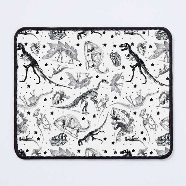 Item preview, Dino Star Toile | Vintage Museum Dinosaur Sketches and Skeletons BLACK AND WHITE designed and sold by Kristi Duggins.