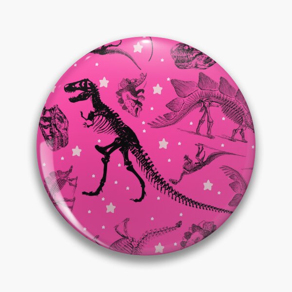 Item preview, Dino Star Toile | Vintage Museum Dinosaur Sketches and Skeletons PINK  designed and sold by Kristi Duggins.