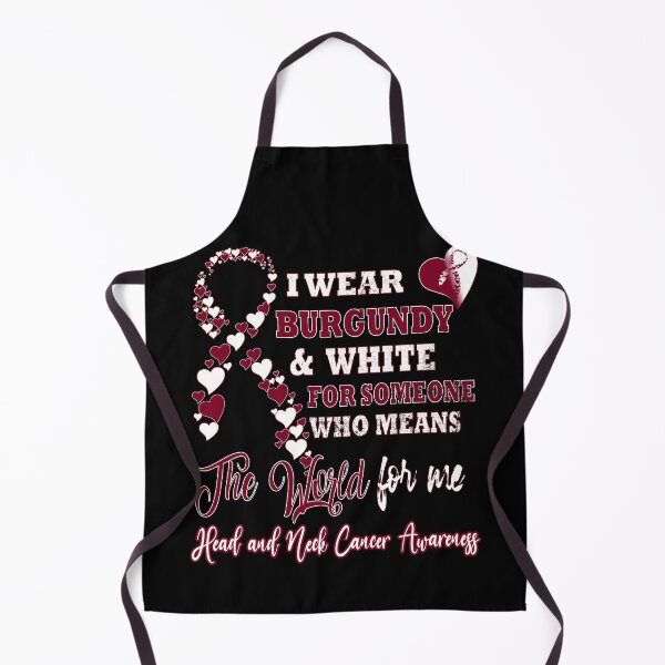 Item preview, Head and Neck Cancer Awareness | burgundy and white ribbon designed and sold by Deco-Design.
