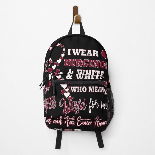 Item preview, Head and Neck Cancer Awareness | burgundy and white ribbon designed and sold by Deco-Design.