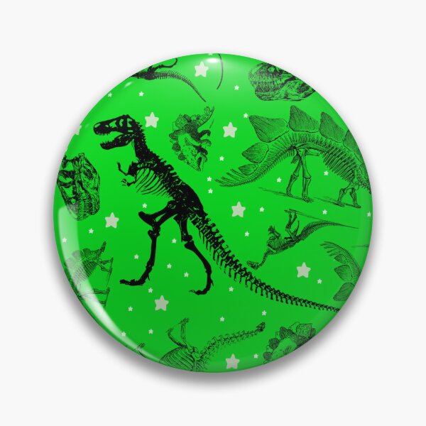 Item preview, Dino Star Toile | Vintage Museum Dinosaur Sketches and Skeletons LIME GREEN designed and sold by Kristi Duggins.