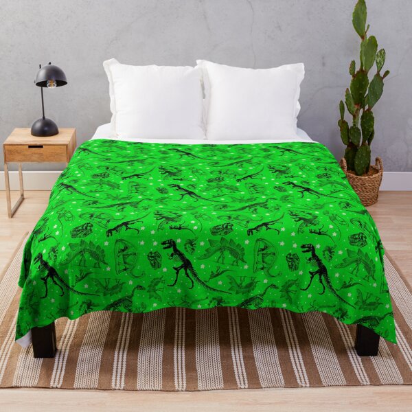 Item preview, Dino Star Toile | Vintage Museum Dinosaur Sketches and Skeletons LIME GREEN designed and sold by Kristi Duggins.