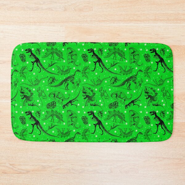 Item preview, Dino Star Toile | Vintage Museum Dinosaur Sketches and Skeletons LIME GREEN designed and sold by Kristi Duggins.