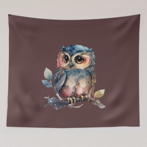 Item preview, An owl sitting on a branch. designed and sold by Myshopthings.