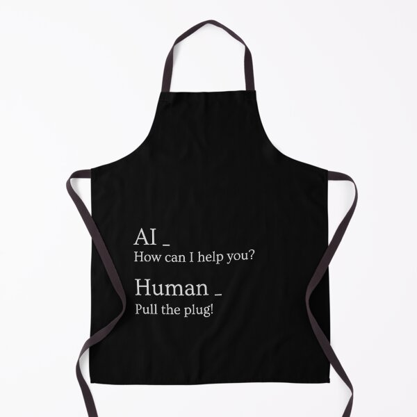 Item preview, Copy of AI: How can I help you? Human: Pull the plug - Ai vs Human Fun Design / White Letters designed and sold by nicpa-art.