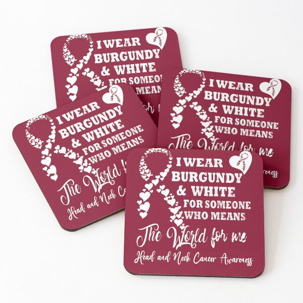 Item preview, Head and Neck Cancer Awareness | I wear burgundy and white designed and sold by Deco-Design.