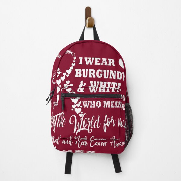 Item preview, Head and Neck Cancer Awareness | I wear burgundy and white designed and sold by Deco-Design.