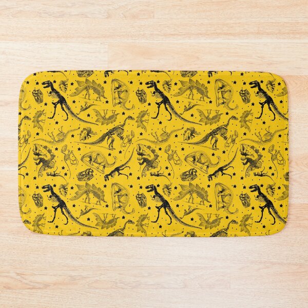 Item preview, Dino Star Toile | Vintage Museum Dinosaur Sketches and Skeletons YELLOW  designed and sold by Kristi Duggins.