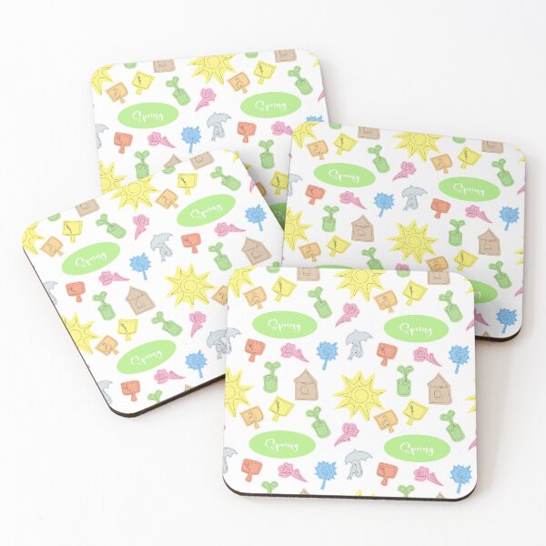 Item preview, Pattern Spring elements in the style of linart designed and sold by YuYuKoroleva.