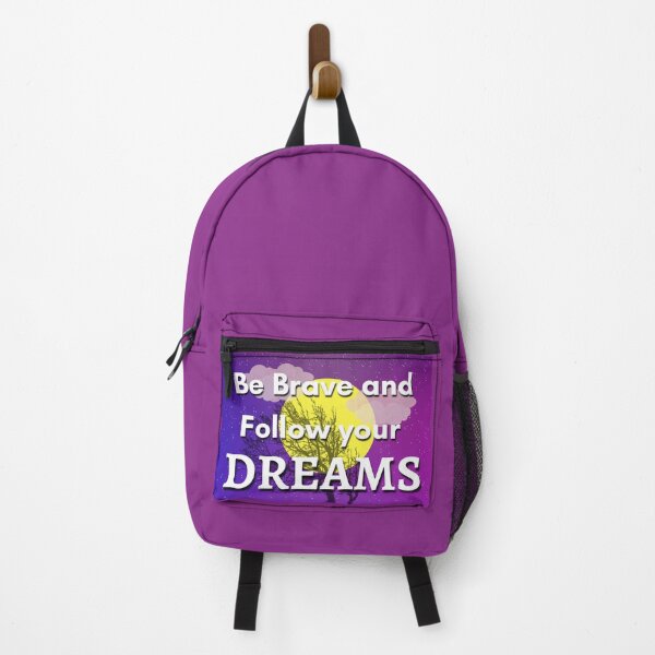 Item preview, Be brave and follow your dreams with moon background and clouds designed and sold by AtergK.