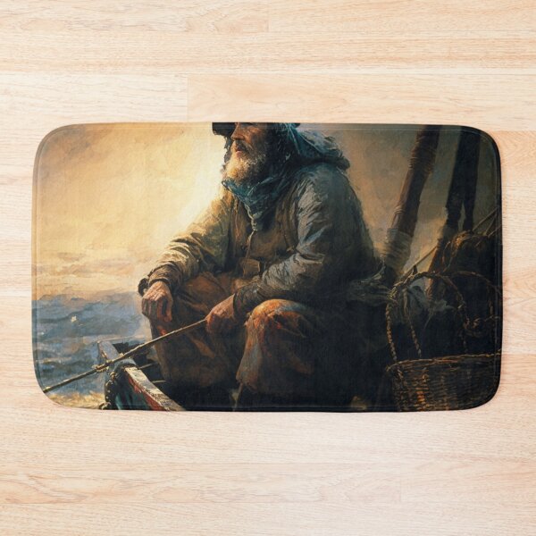 Item preview, Bible verse Matthew 4 19 Painting of Fisherman v2 designed and sold by Family Journey with God.
