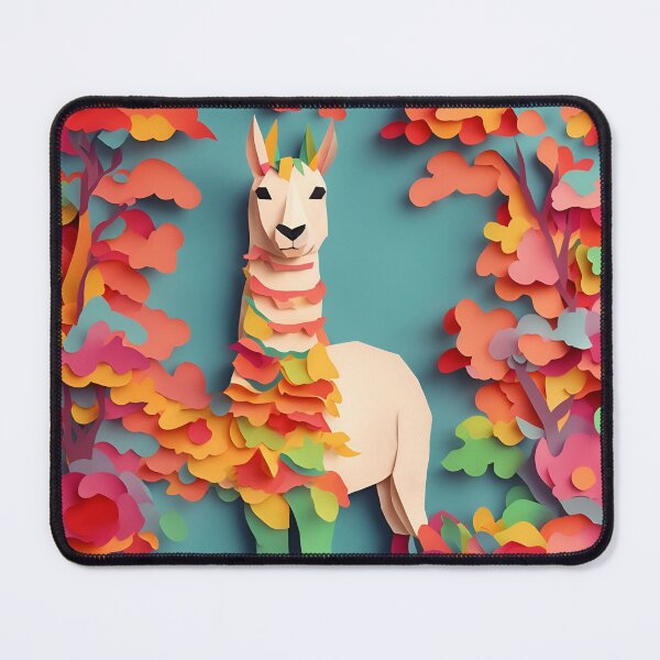 Item preview, Llama Color in Paper art style designed and sold by FormFinder.