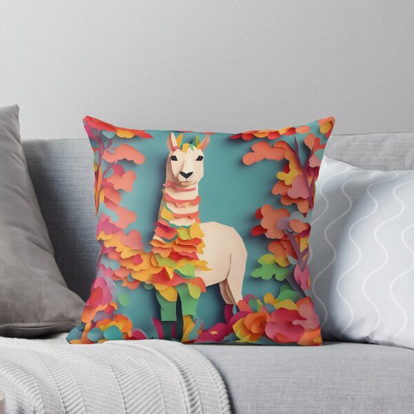 Item preview, Llama Color in Paper art style designed and sold by FormFinder.