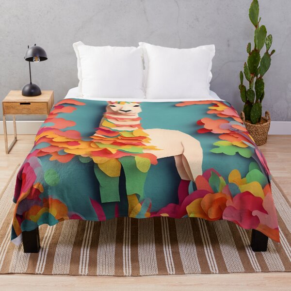 Item preview, Llama Color in Paper art style designed and sold by FormFinder.