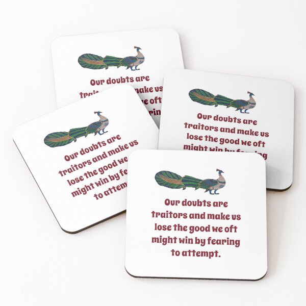 Item preview, Oue Doubts Are Traitors - Confidence Quote designed and sold by CrankyOldDude.