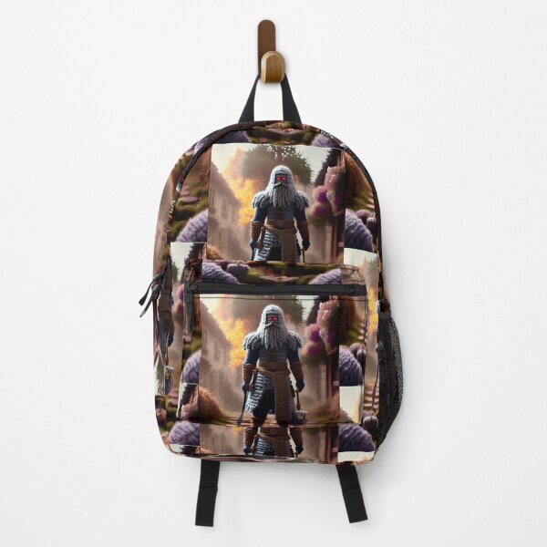Item preview, Knitted Warrior in Fairytale City Art Print designed and sold by TeoDorskiy.