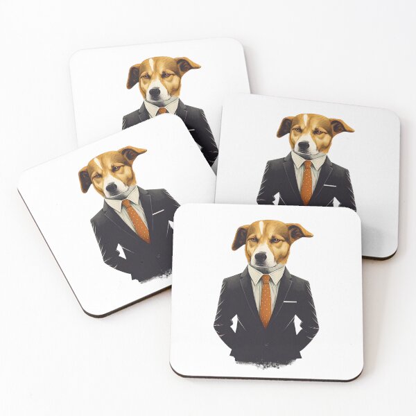 Item preview, dog in suit designed and sold by SpiceupStudios.