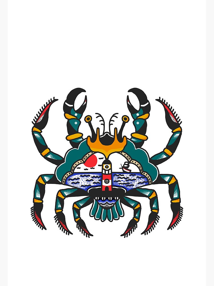 Traditional crab tattoo