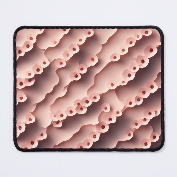 Item preview, Peach Flower Fabric in Paper art style designed and sold by FormFinder.
