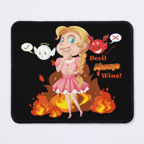 Item preview, The devil on my should always wins designed and sold by courtney petersen.