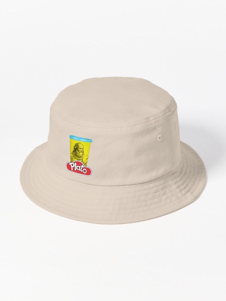 Thumbnail 1 of 6, Bucket Hat, Plato Play Doh Philosophy pun designed and sold by snazzyseagull.