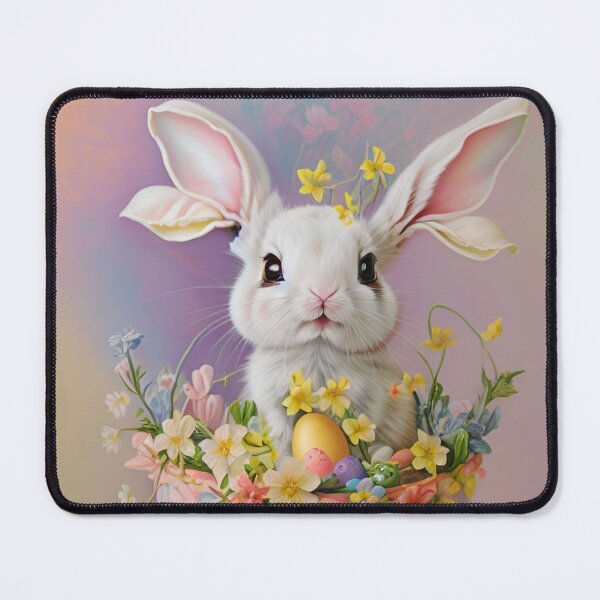 Item preview, Colorful Pastel Festive Easter Eggs Easter Bunny Spring Flowers Version 13 designed and sold by DreamingAwake1.