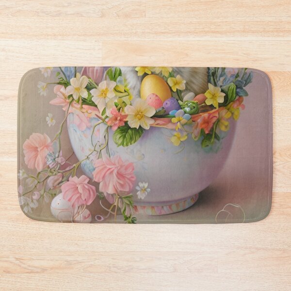 Item preview, Colorful Pastel Festive Easter Eggs Easter Bunny Spring Flowers Version 13 designed and sold by DreamingAwake1.