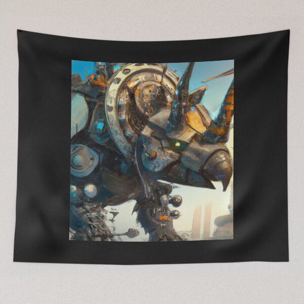 Item preview, A mechanical cyberpunk-style warrior rhinoceros with a reinforced horn designed and sold by FreeMind-Design.