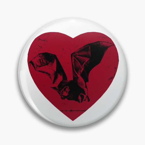 Item preview, red heart bat designed and sold by Nicole Annunziata.