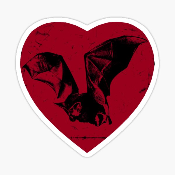 Item preview, red heart bat designed and sold by Nicole Annunziata.