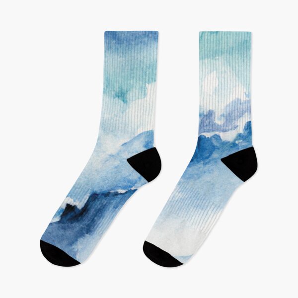Item preview, Blue sea waves - watercolor designed and sold by The Iconic Minimalist.