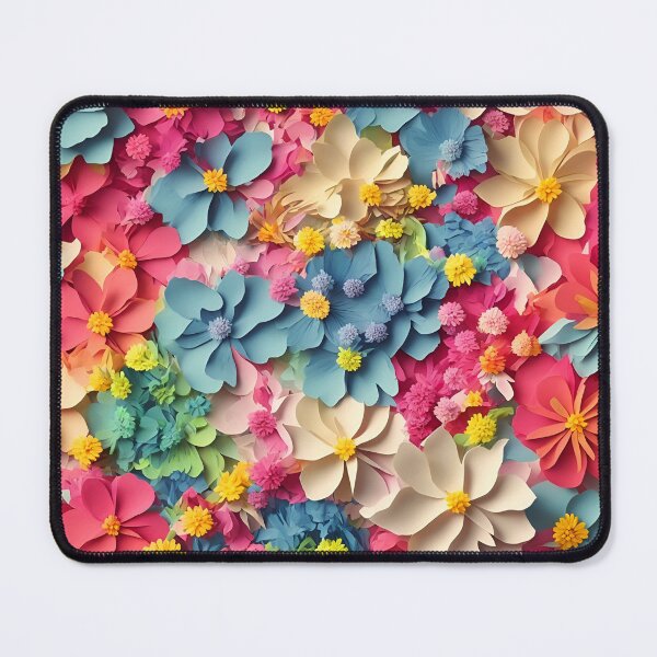 Item preview, Flower Power Fabric 2 in Paper art style designed and sold by FormFinder.