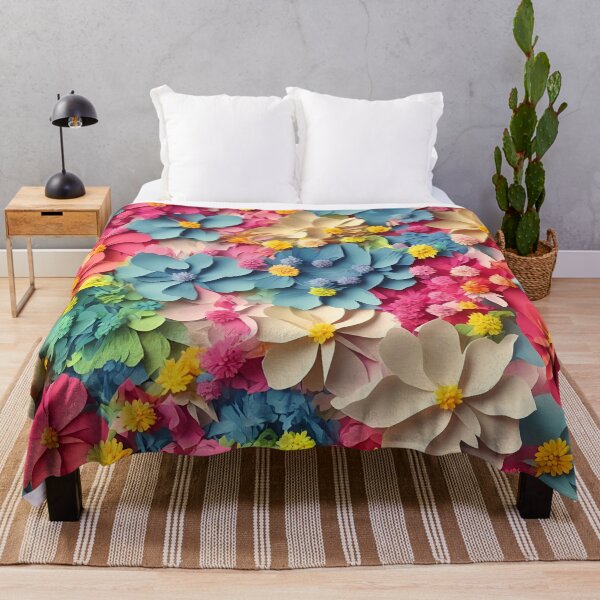 Item preview, Flower Power Fabric 2 in Paper art style designed and sold by FormFinder.