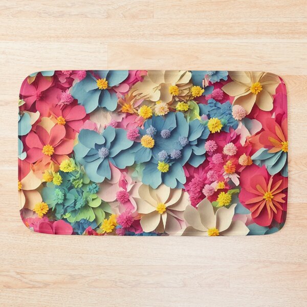 Item preview, Flower Power Fabric 2 in Paper art style designed and sold by FormFinder.
