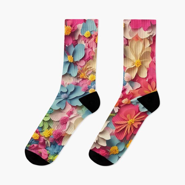 Item preview, Flower Power Fabric 2 in Paper art style designed and sold by FormFinder.