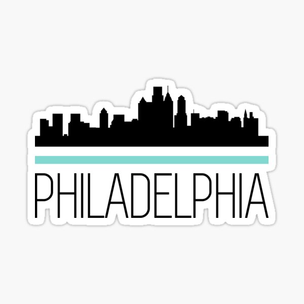 Philadelphia Sticker Sheet - Philly Skyline sticker - Vinyl Decal - La –  PhilaCarta