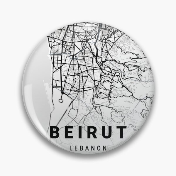 Item preview, City Map of Beirut Lebanon black and white  designed and sold by More than Myriad.