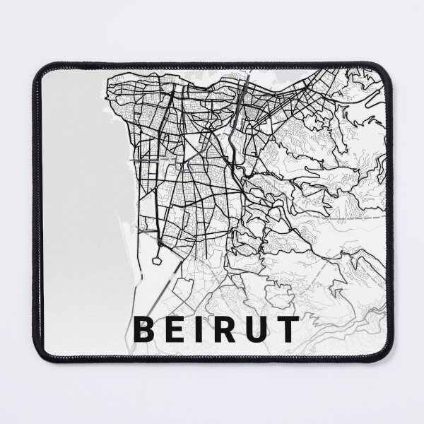 Item preview, City Map of Beirut Lebanon black and white  designed and sold by More than Myriad.