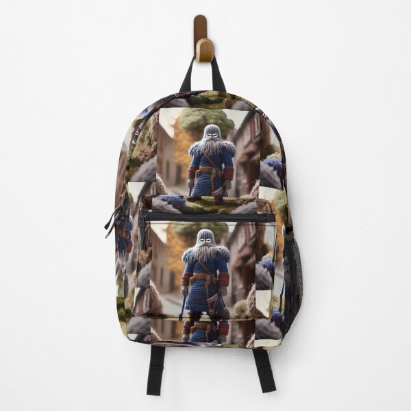 Item preview, Knitted Warrior in Fairytale City Art Print designed and sold by TeoDorskiy.