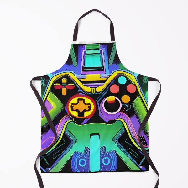 Item preview, Lets Play| Game Controller in Comic book Style with Bright Colors designed and sold by Gemini Maison Print.